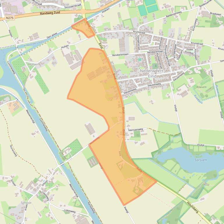 Kaart van postcodegebied 6034SN.