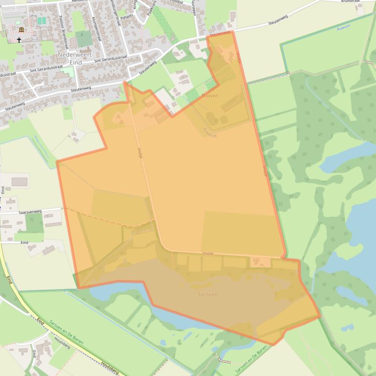 Kaart van postcodegebied 6034SZ.
