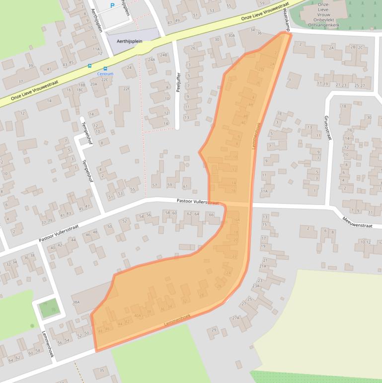 Kaart van postcodegebied 6035AK.