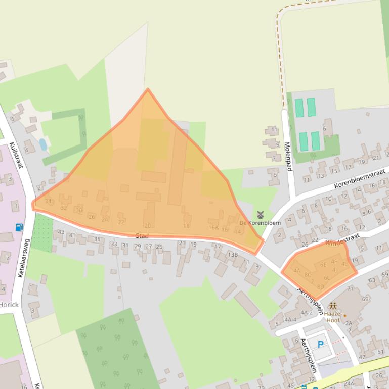 Kaart van postcodegebied 6035AV.