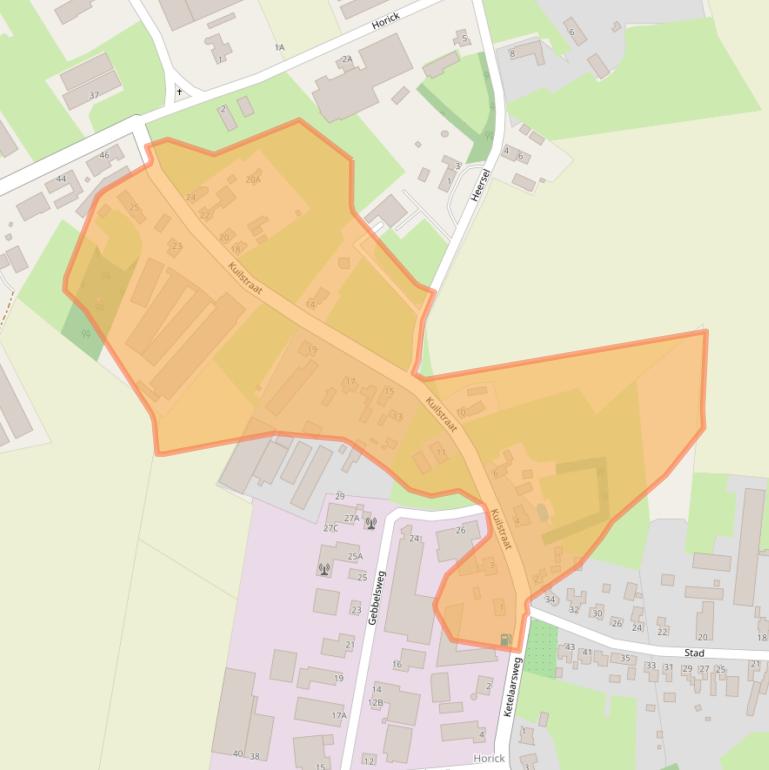 Kaart van postcodegebied 6035AW.