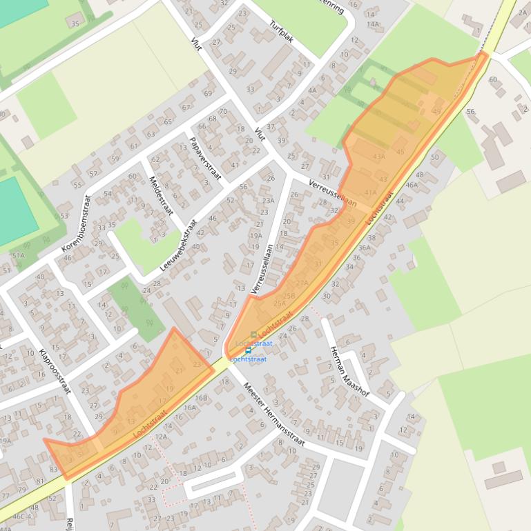 Kaart van postcodegebied 6035BM.