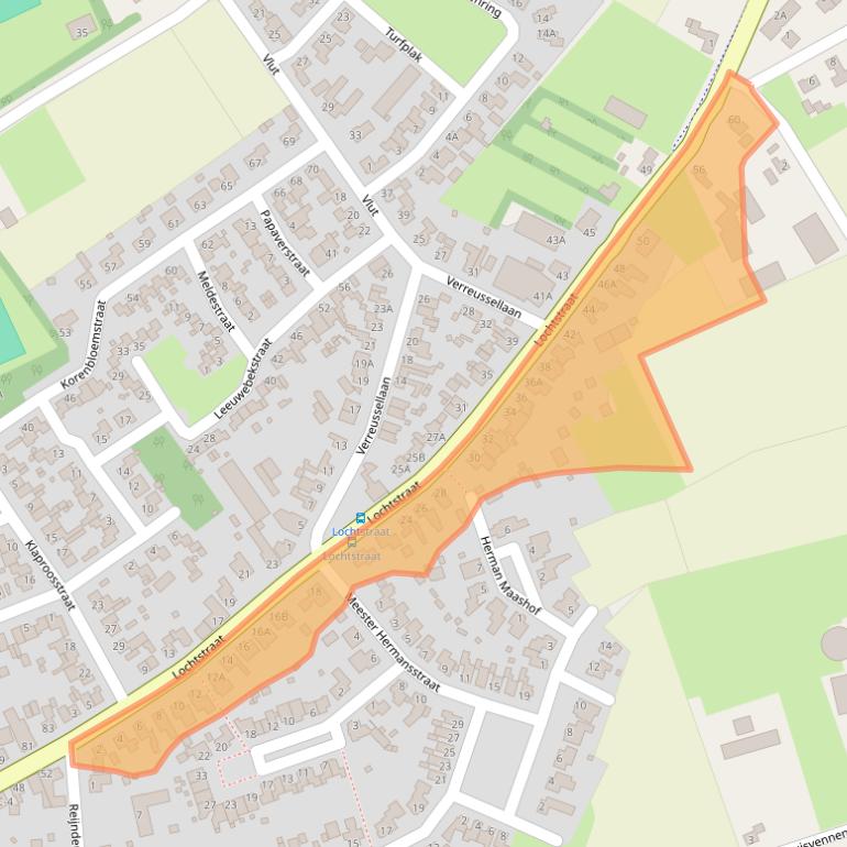 Kaart van postcodegebied 6035BN.
