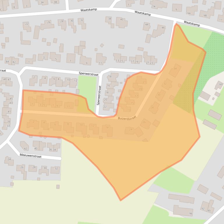 Kaart van postcodegebied 6035GG.