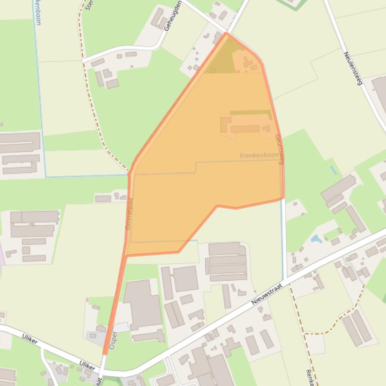 Kaart van postcodegebied 6035NX.