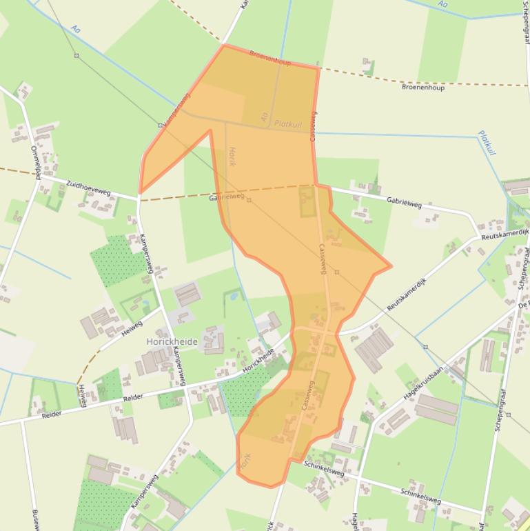 Kaart van postcodegebied 6035PP.