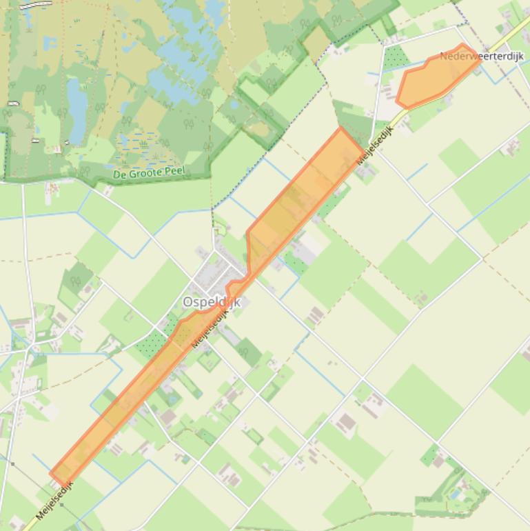 Kaart van postcodegebied 6035RJ.