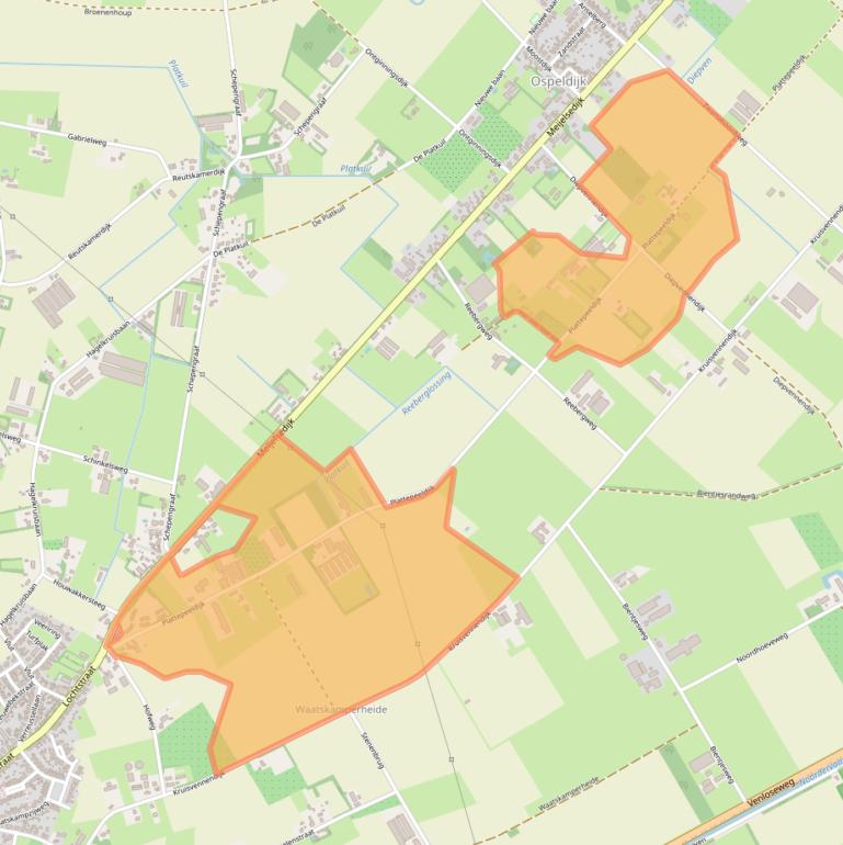 Kaart van postcodegebied 6035RP.