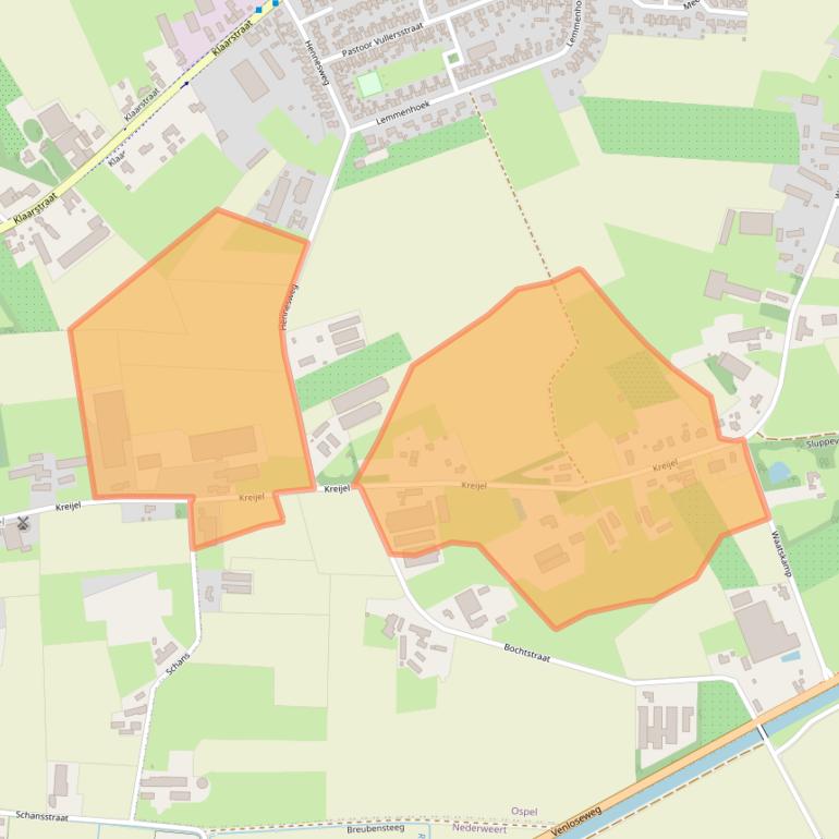 Kaart van postcodegebied 6035SG.