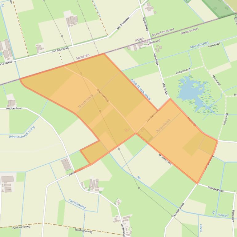 Kaart van postcodegebied 6035SZ.