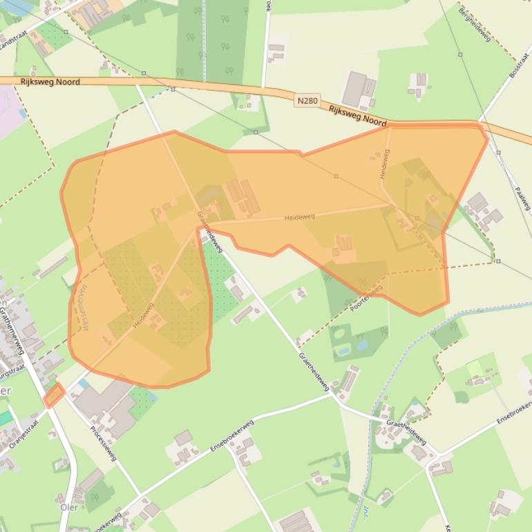 Kaart van postcodegebied 6037NZ.
