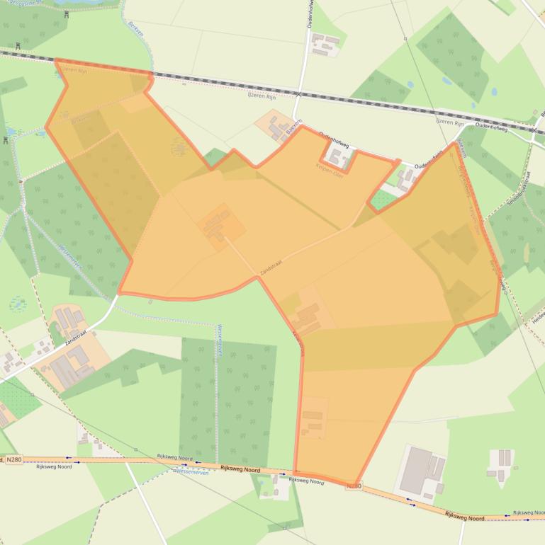 Kaart van postcodegebied 6037RG.