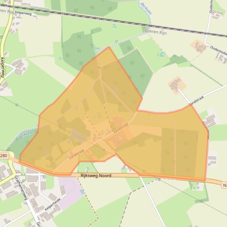 Kaart van postcodegebied 6037RH.