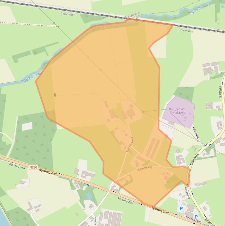 Kaart van postcodegebied 6037RJ.