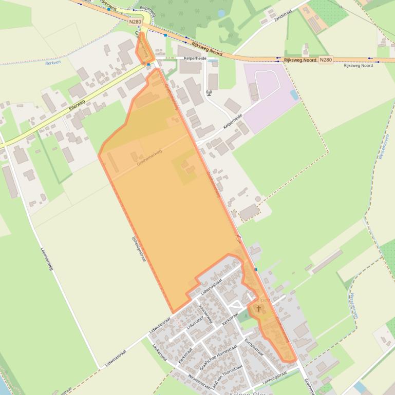 Kaart van postcodegebied 6037RP.