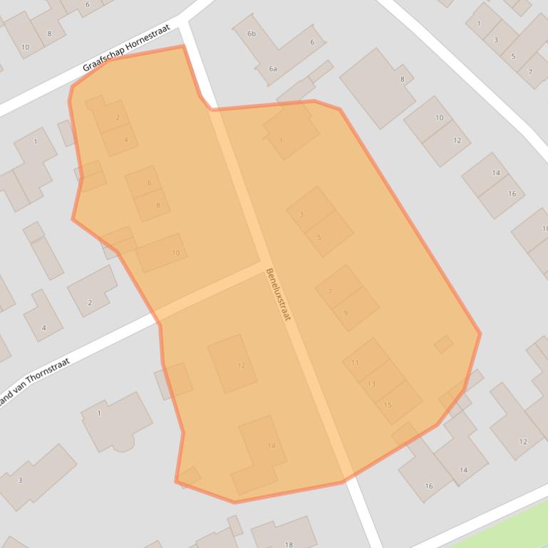 Kaart van postcodegebied 6037SE.