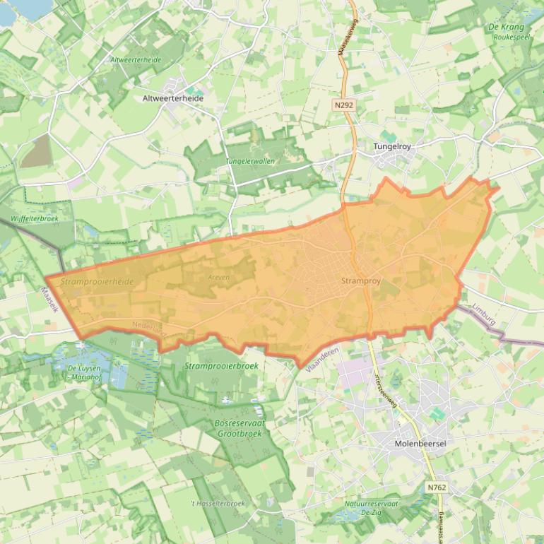 Kaart van postcodegebied 6039.