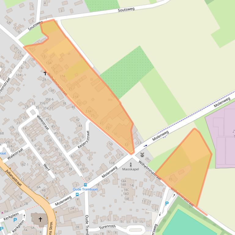 Kaart van postcodegebied 6039AB.