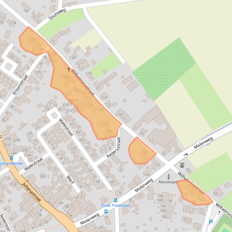 Kaart van postcodegebied 6039AD.