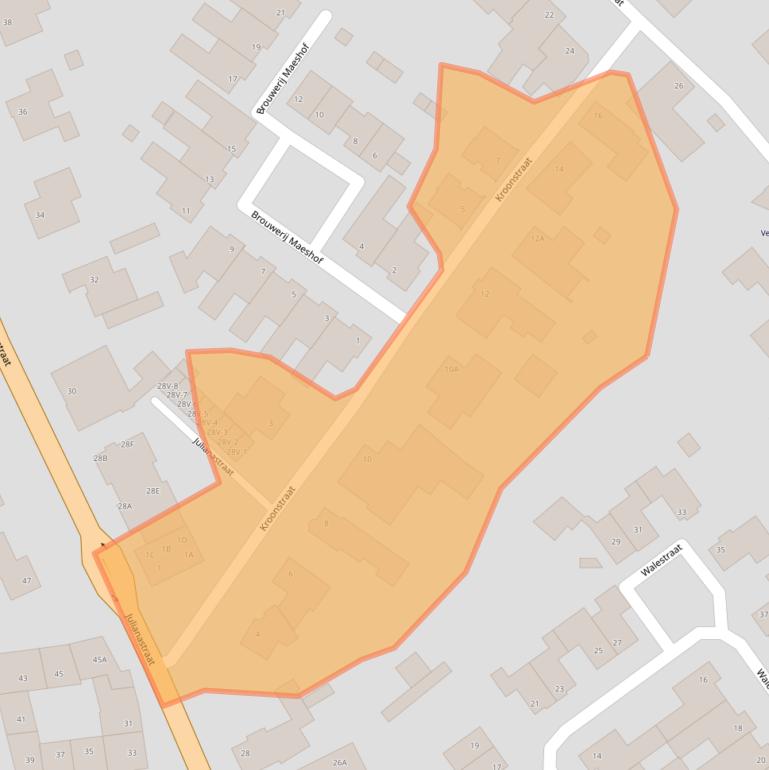 Kaart van postcodegebied 6039AE.