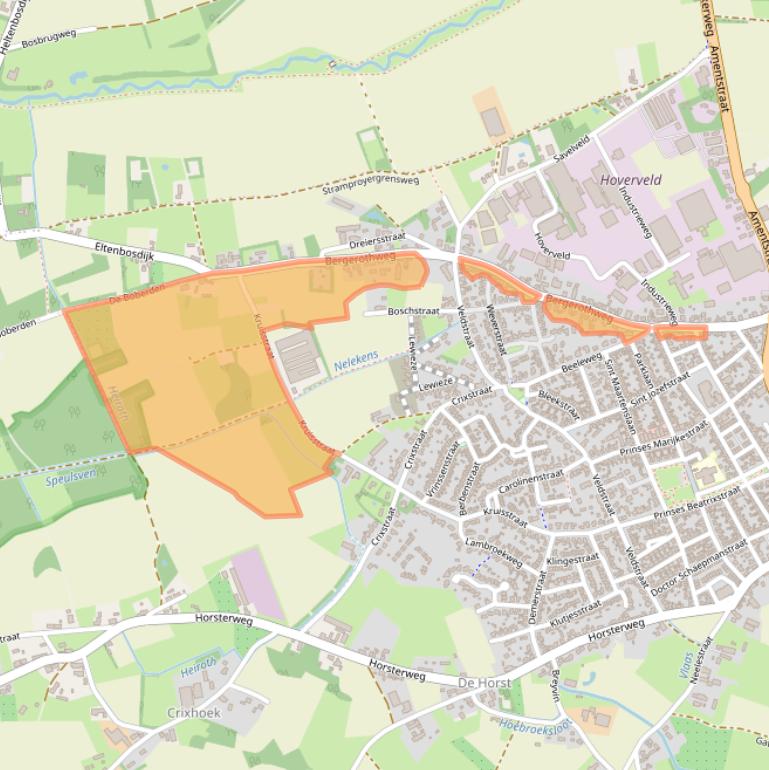 Kaart van postcodegebied 6039AL.