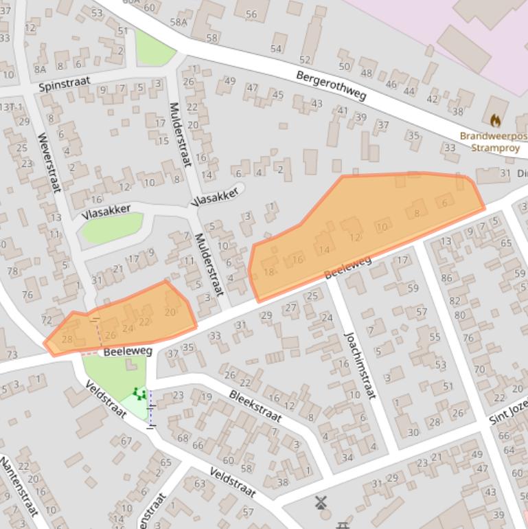 Kaart van postcodegebied 6039BB.