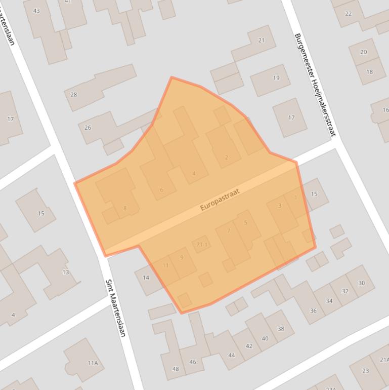 Kaart van postcodegebied 6039BH.