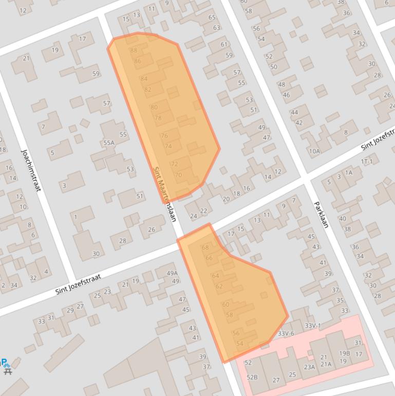 Kaart van postcodegebied 6039BM.