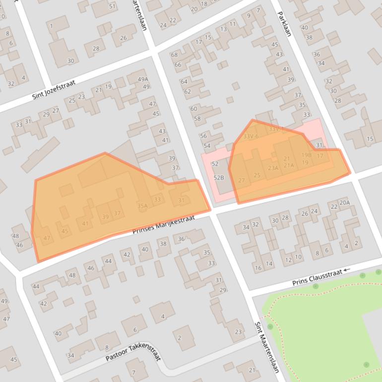 Kaart van postcodegebied 6039BW.