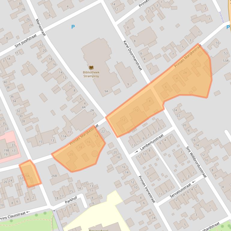 Kaart van postcodegebied 6039BX.