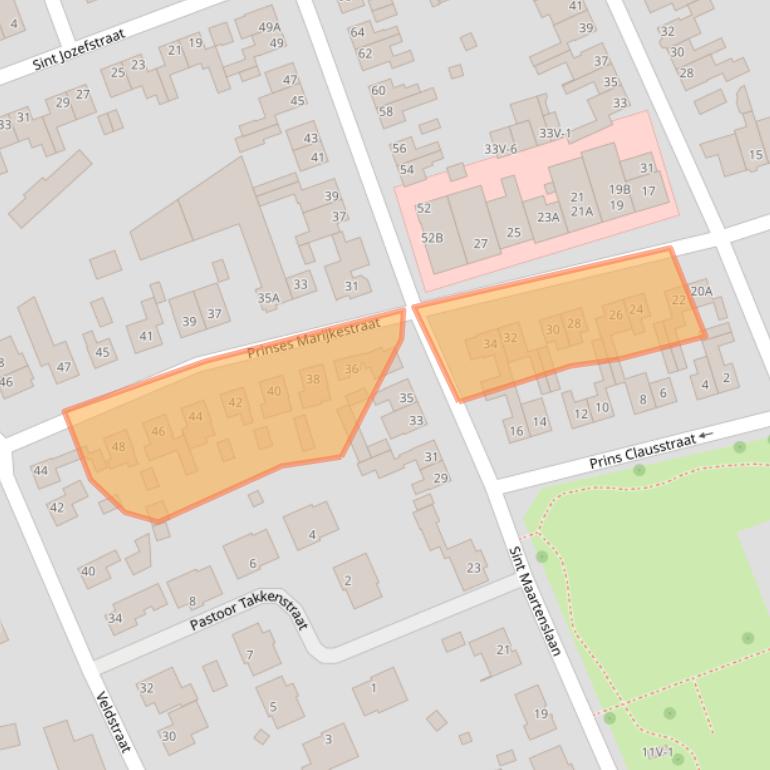 Kaart van postcodegebied 6039BZ.