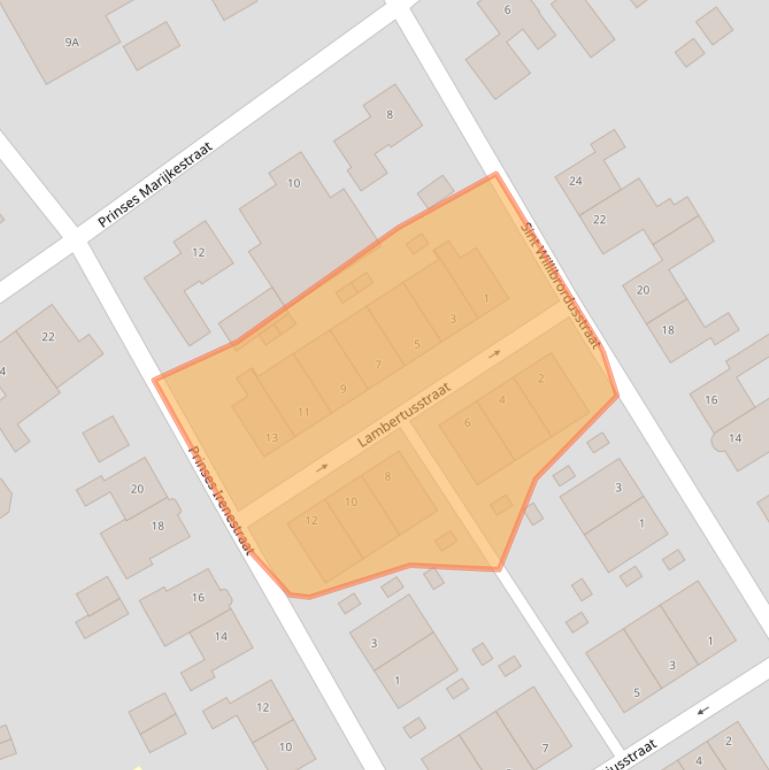 Kaart van postcodegebied 6039CC.