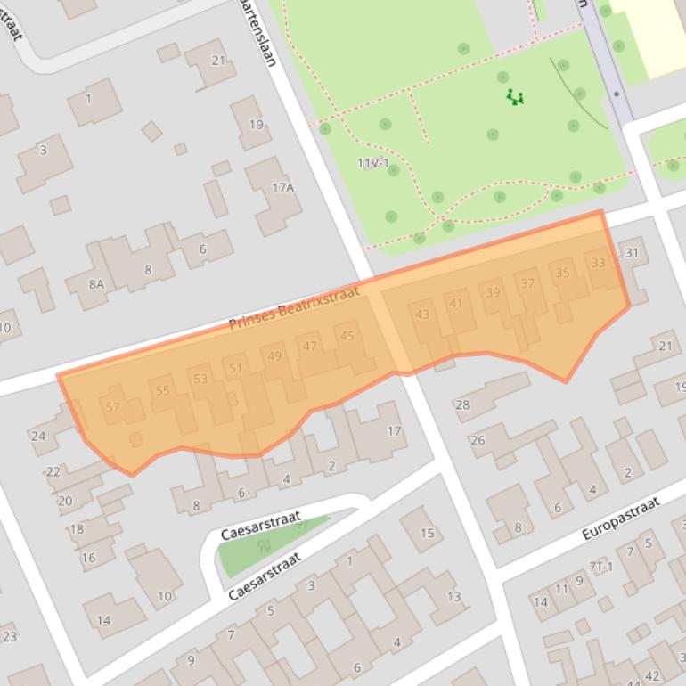 Kaart van postcodegebied 6039CH.