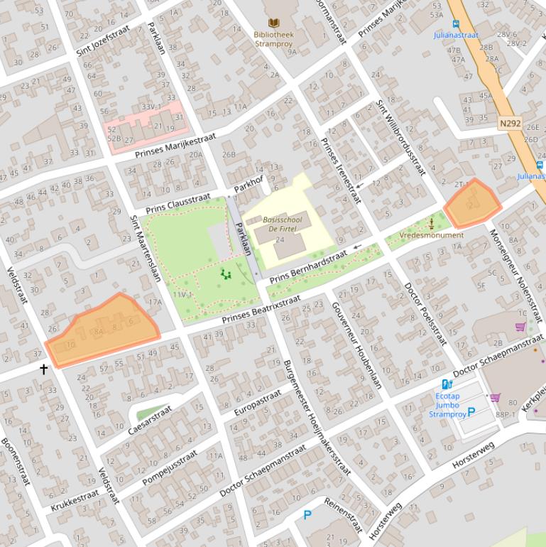 Kaart van postcodegebied 6039CJ.