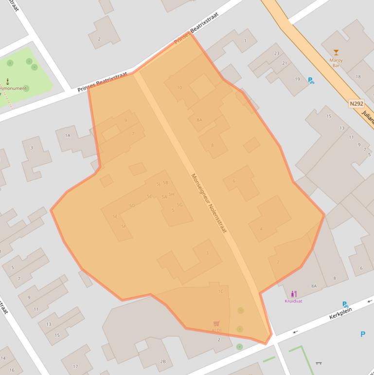 Kaart van postcodegebied 6039CK.