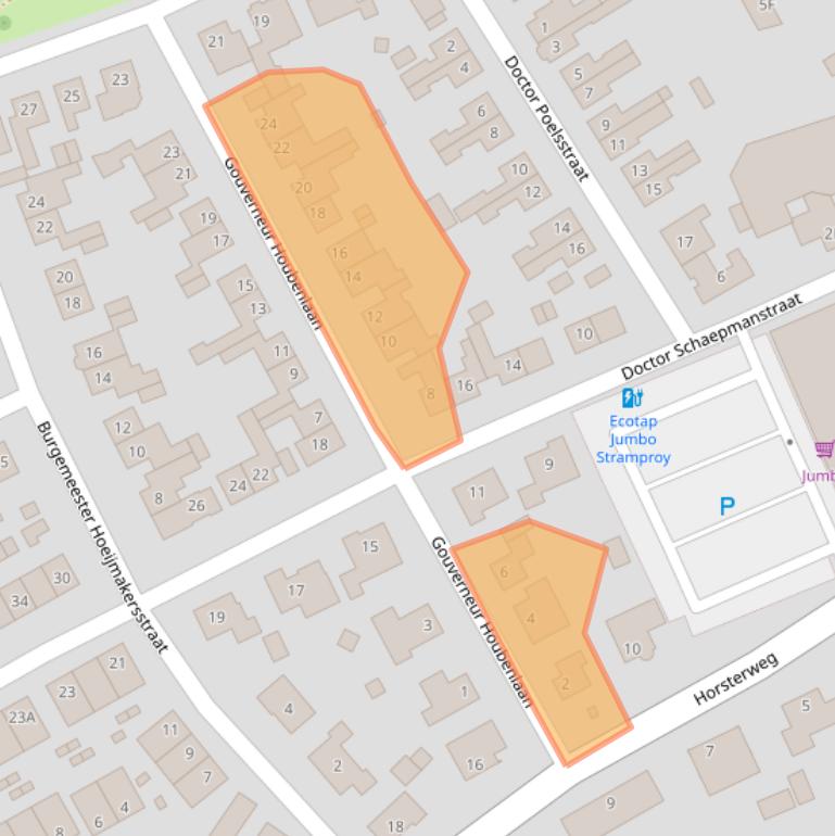 Kaart van postcodegebied 6039CN.