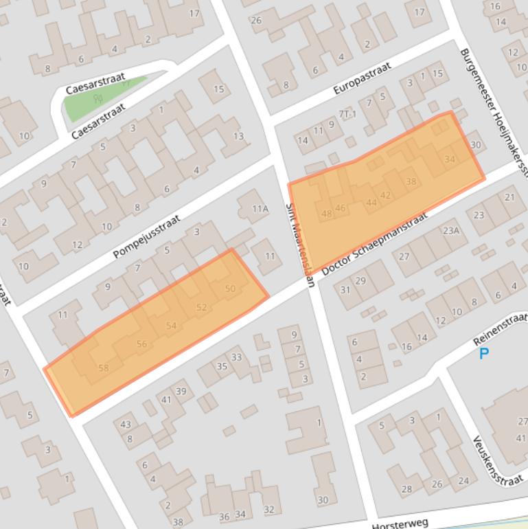 Kaart van postcodegebied 6039CS.