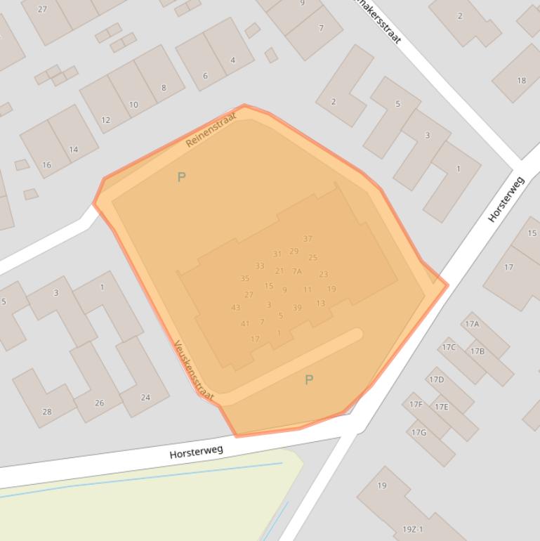 Kaart van postcodegebied 6039CW.