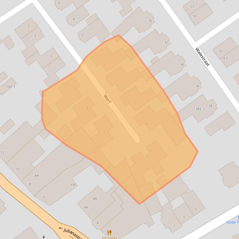 Kaart van postcodegebied 6039DW.