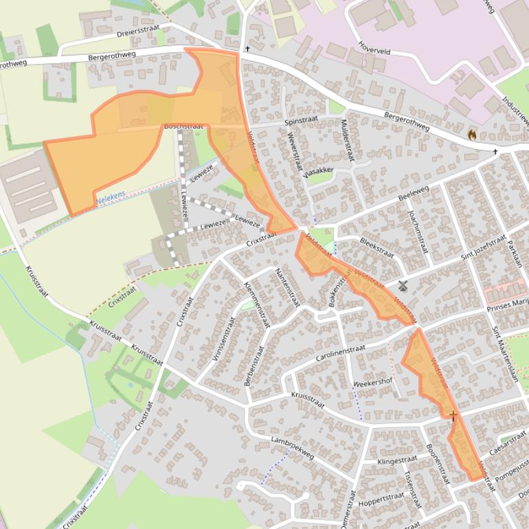 Kaart van postcodegebied 6039EB.