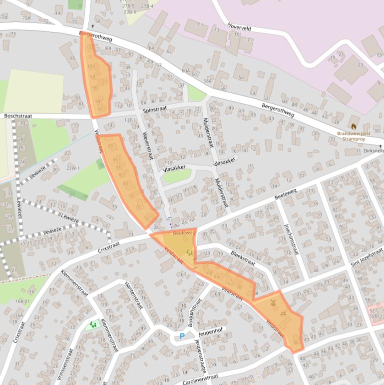 Kaart van postcodegebied 6039ED.