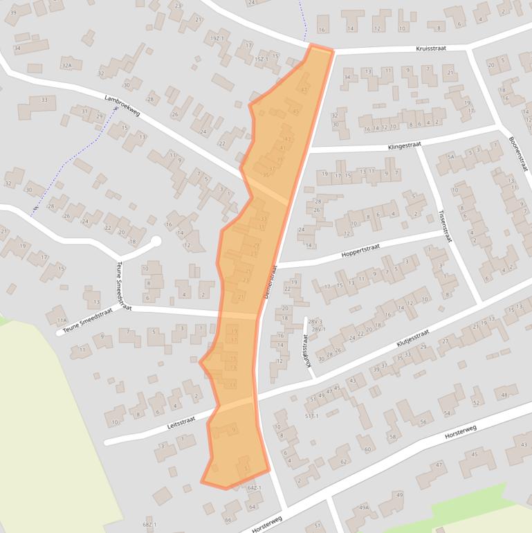 Kaart van postcodegebied 6039EM.