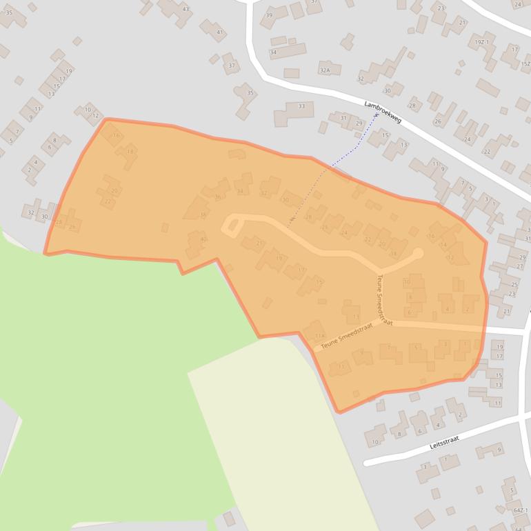 Kaart van postcodegebied 6039ES.