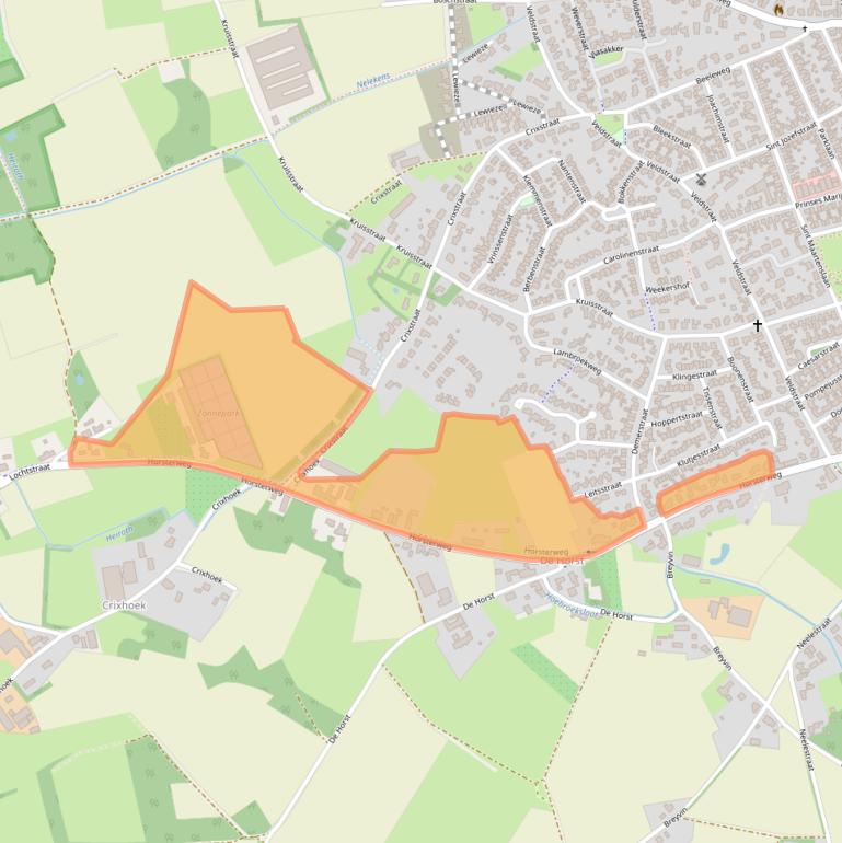 Kaart van postcodegebied 6039GE.