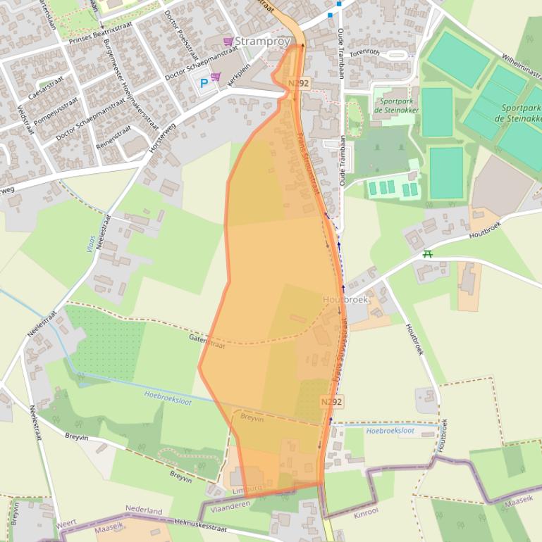 Kaart van postcodegebied 6039GK.