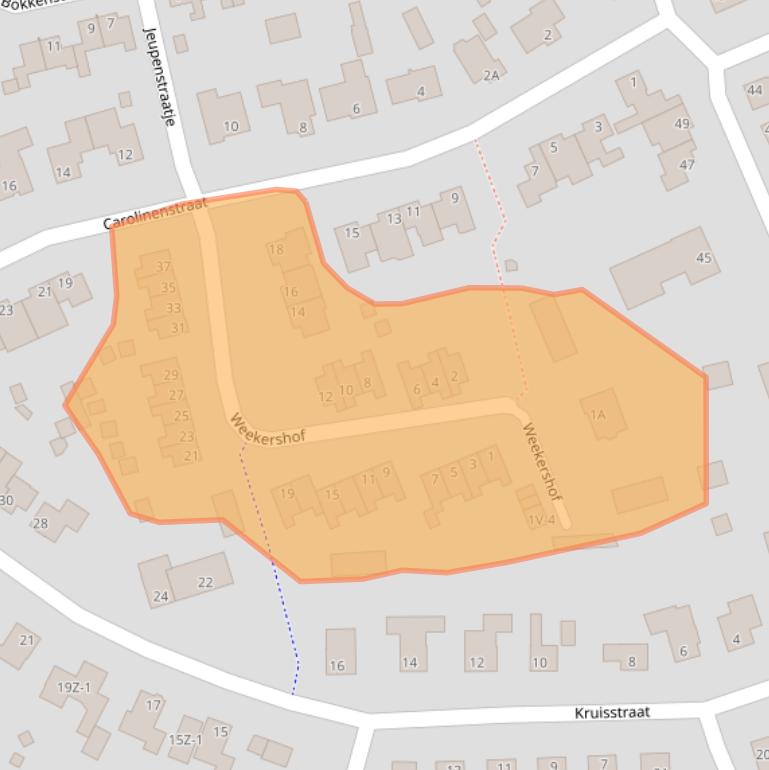 Kaart van postcodegebied 6039GP.