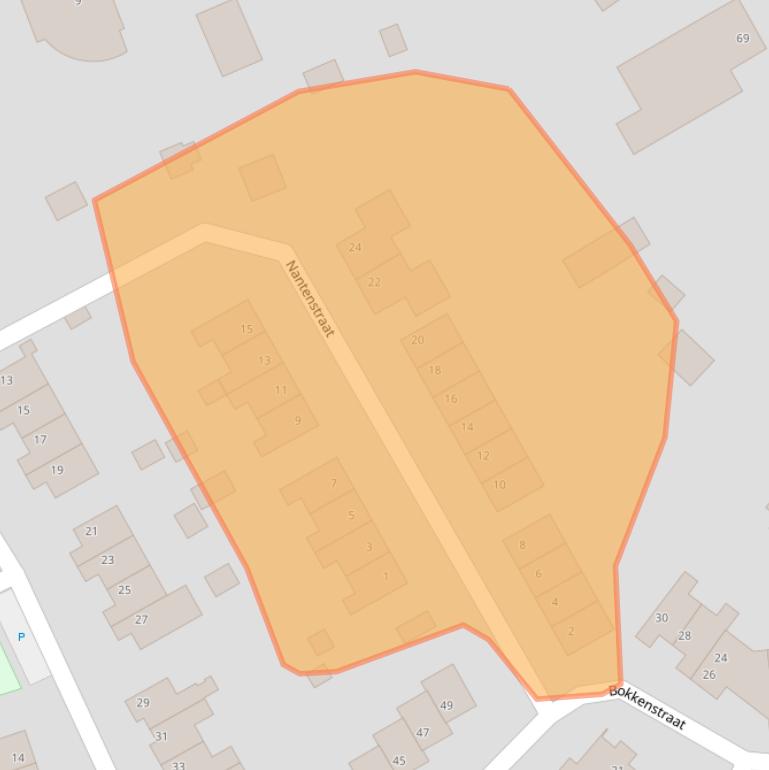 Kaart van postcodegebied 6039GX.