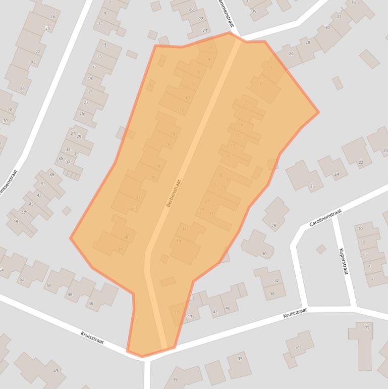 Kaart van postcodegebied 6039GZ.