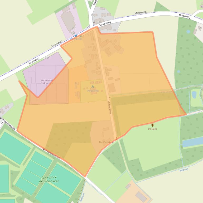 Kaart van postcodegebied 6039RJ.