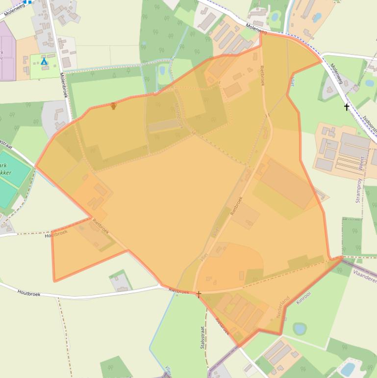 Kaart van postcodegebied 6039RK.